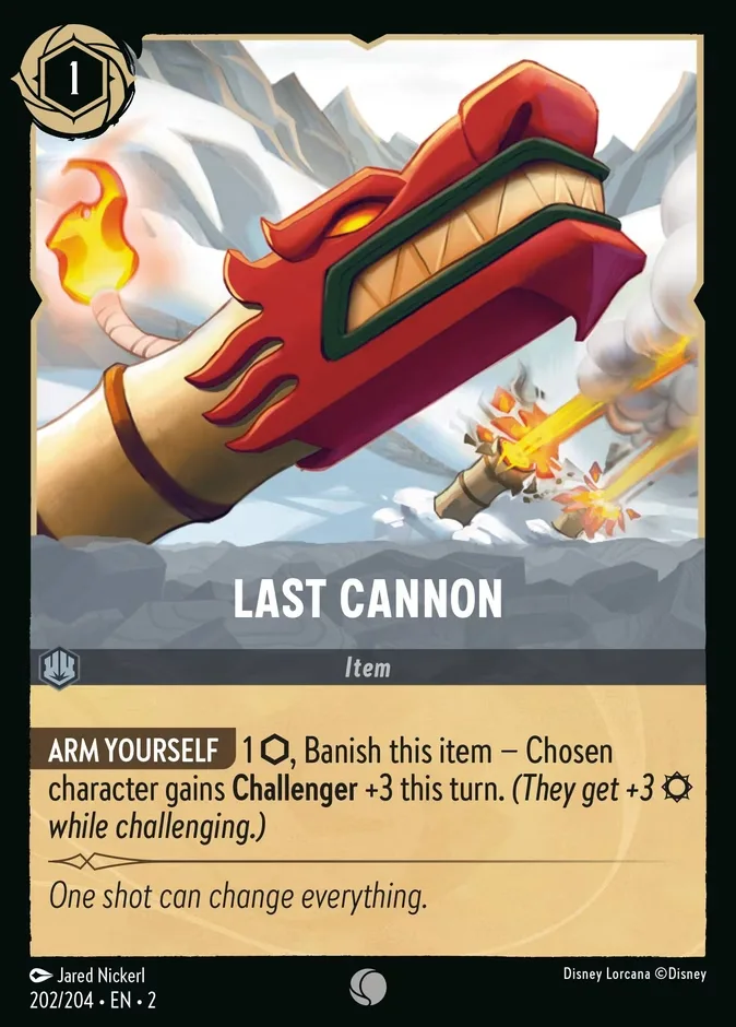 Last Cannon #202 Rise of the Floodborn Disney Lorcana card