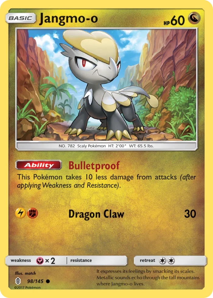 Jangmo-o #98 Guardians Rising Pokemon card
