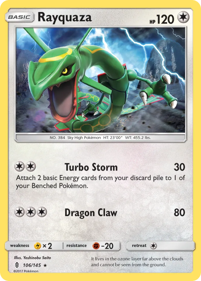 Rayquaza #106 Guardians Rising Pokemon card