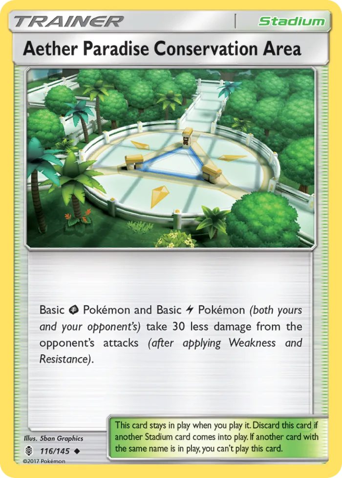 Aether Paradise Conservation Area #116 Guardians Rising Pokemon card