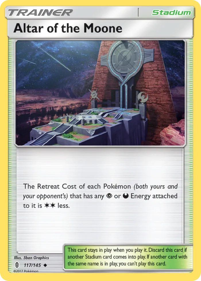 Altar of the Moone #117 Guardians Rising Pokemon card