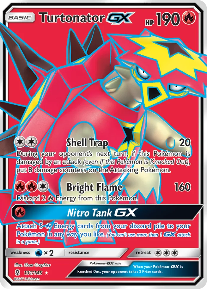 Turtonator-GX #131 Guardians Rising Pokemon card