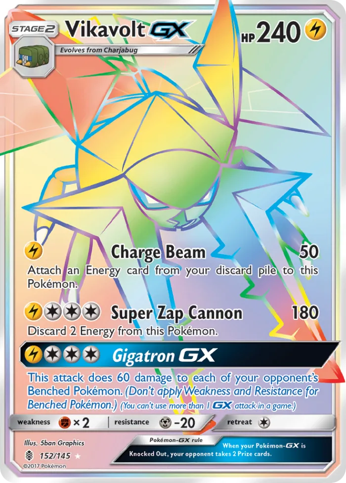 Vikavolt-GX #152 Guardians Rising Pokemon card