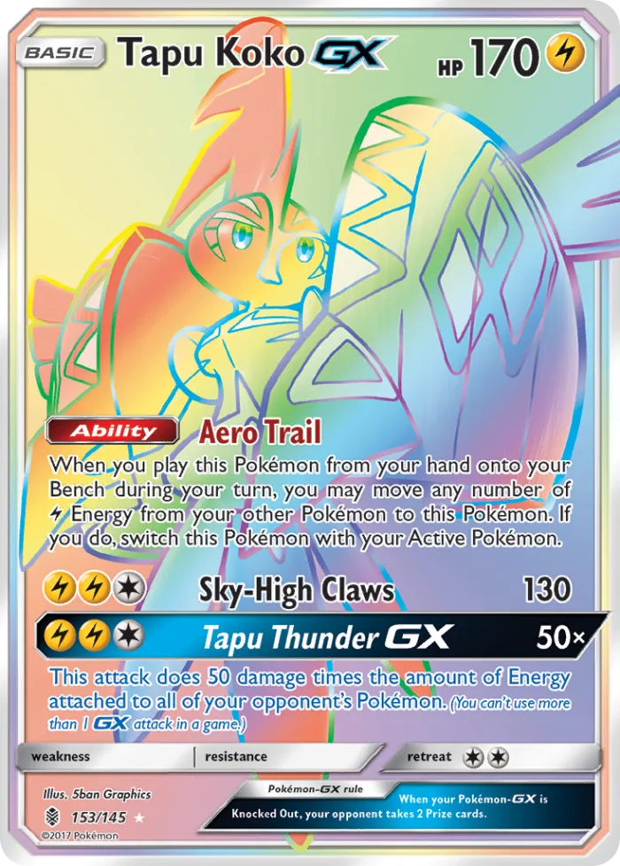 Tapu Koko-GX #153 Guardians Rising Pokemon card