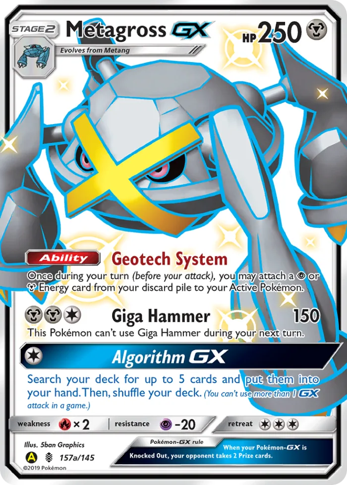 Metagross-GX #157a Guardians Rising Pokemon card