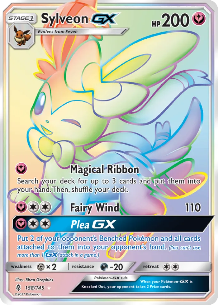 Sylveon-GX #158 Guardians Rising Pokemon card