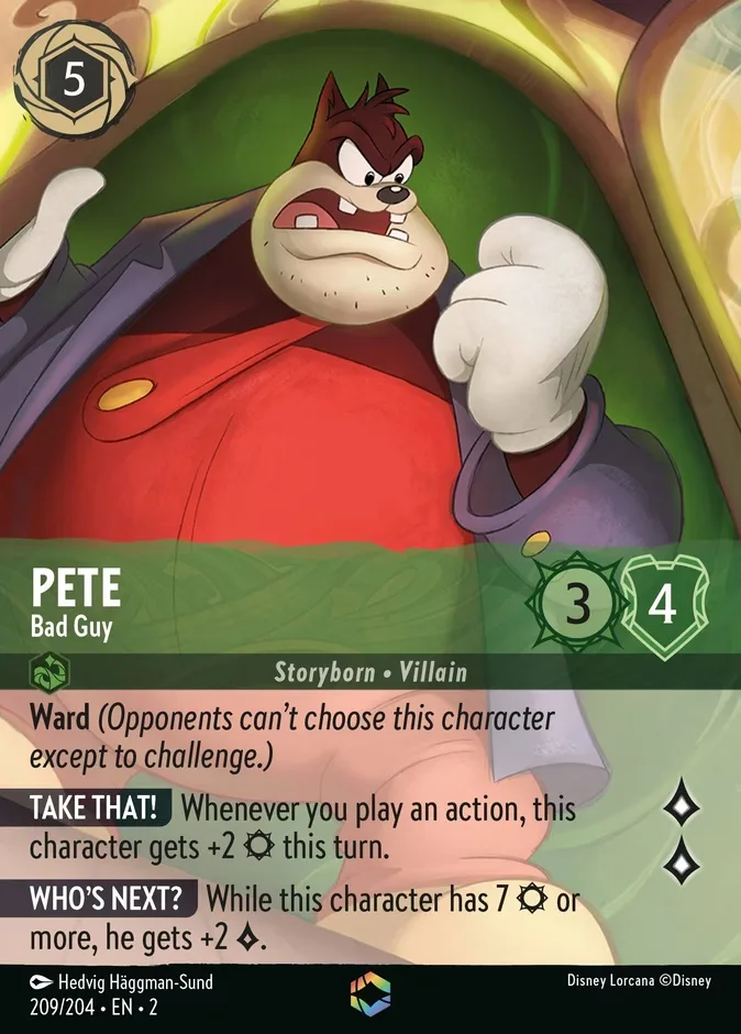 Pete #209 Rise of the Floodborn Disney Lorcana card