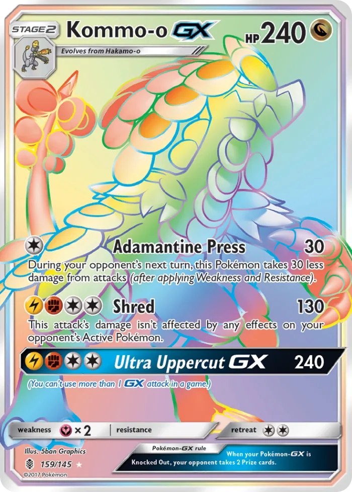 Kommo-o-GX #159 Guardians Rising Pokemon card
