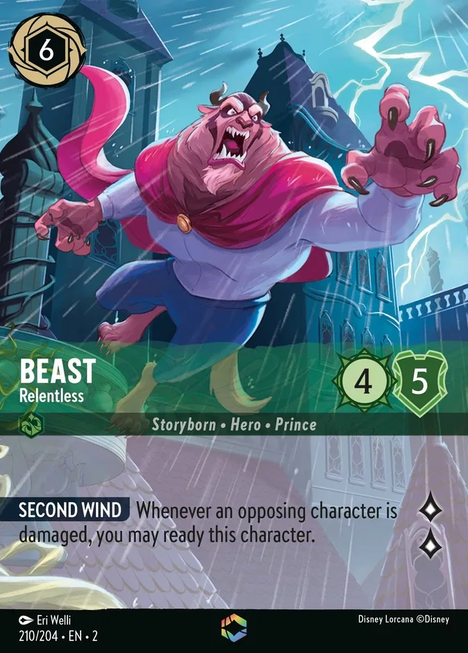 Beast #210 Rise of the Floodborn Disney Lorcana card