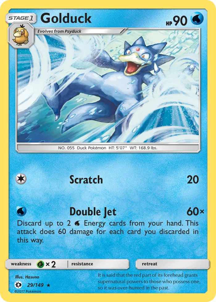 Golduck #29 Sun & Moon Pokemon card