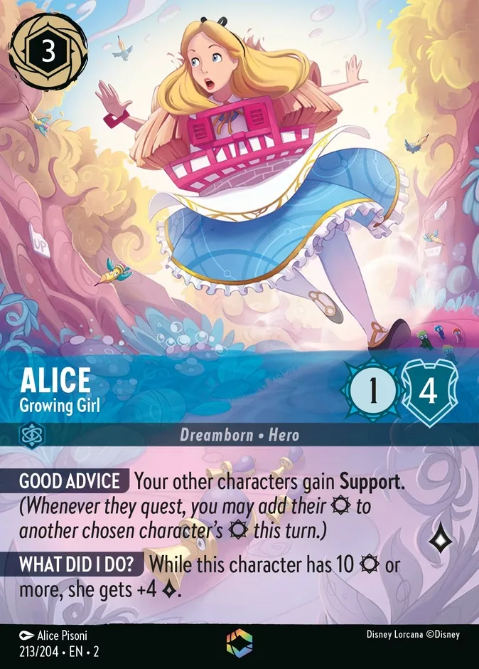 Alice #213 Rise of the Floodborn Disney Lorcana card