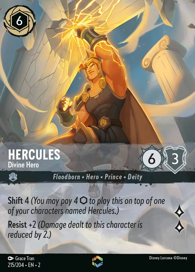 Hercules #215 Rise of the Floodborn Disney Lorcana card