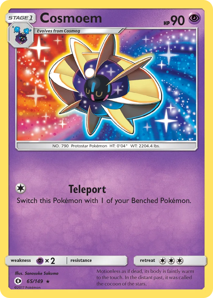 Cosmoem #65 Sun & Moon Pokemon card