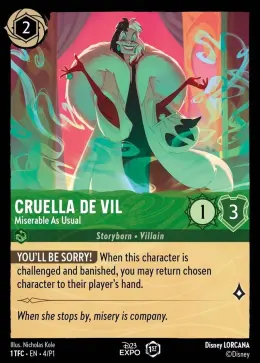 Cruella De Vil card