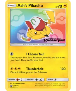 Ash's Pikachu card