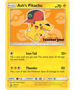 Ash's Pikachu card