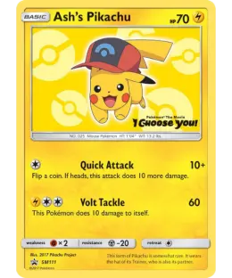 Ash's Pikachu card