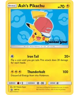 Ash's Pikachu card