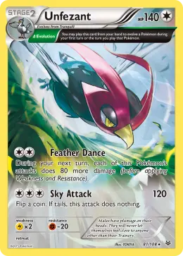 Unfezant card