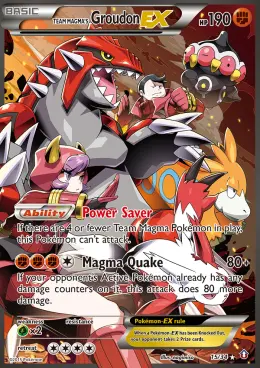 Team Magma's Groudon-EX card