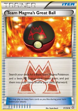 Team Magma's Great Ball card