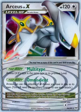 Arceus LV.X card