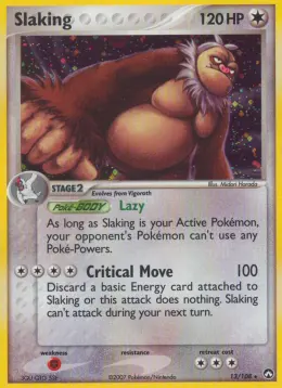 Slaking card