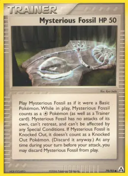 Mysterious Fossil card