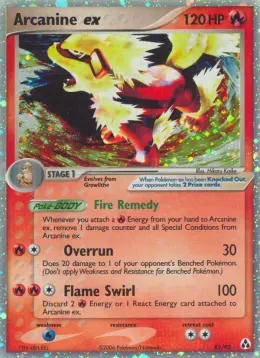Arcanine ex card