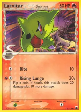 Larvitar δ card
