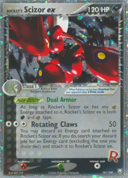 Rocket's Scizor ex card