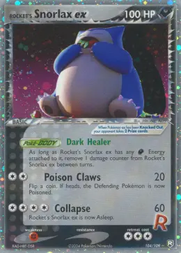 Rocket's Snorlax ex card