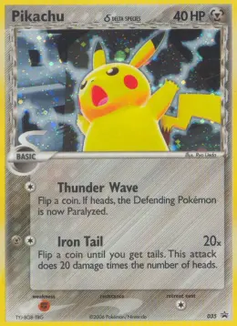 Pikachu δ card