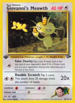 Giovanni's Meowth card