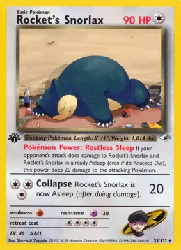 Rocket's Snorlax card
