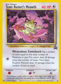 Team Rocket's Meowth card
