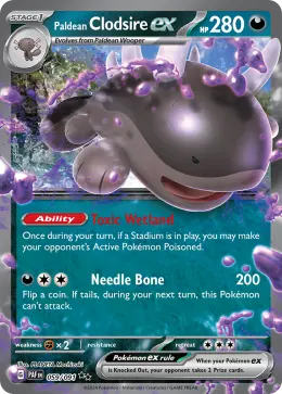 Paldean Clodsire ex card