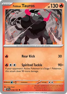 Paldean Tauros card