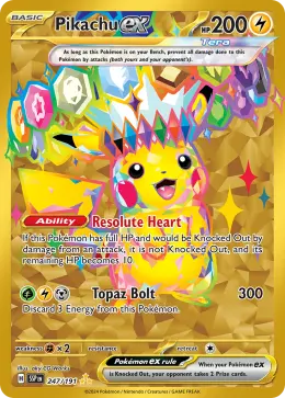 Pikachu ex card
