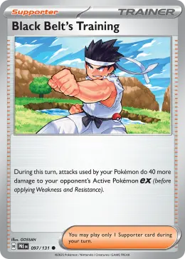 Black Belt's Training card
