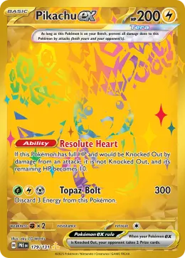 Pikachu ex card
