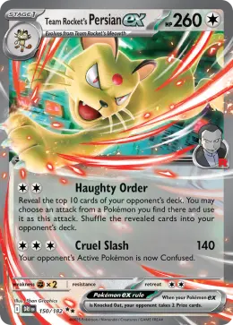 Team Rocket's Persian ex card