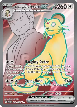 Team Rocket's Persian ex card