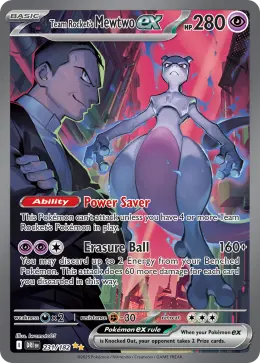 Team Rocket's Mewtwo ex card