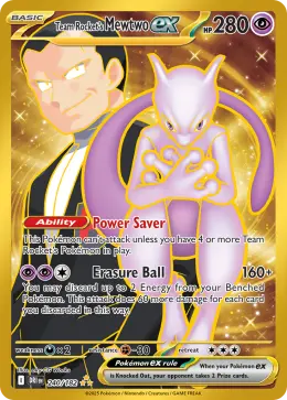 Team Rocket's Mewtwo ex card