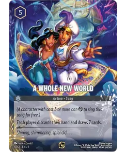 A Whole New World card