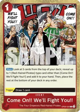 Come On!! We'll Fight You!! card