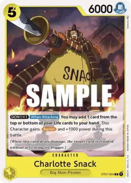 Charlotte Snack card