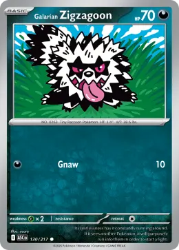 Galarian Zigzagoon card