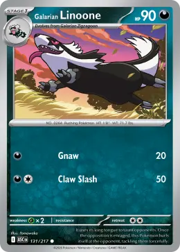 Galarian Linoone card